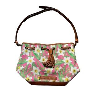 Dooney & Bourke Pink Daffodil Drawstring Purse